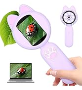 Mafiti Microscope for Kids Mini Pocket Handheld Kids Microscope Educational Science Kit Toys Xmas...