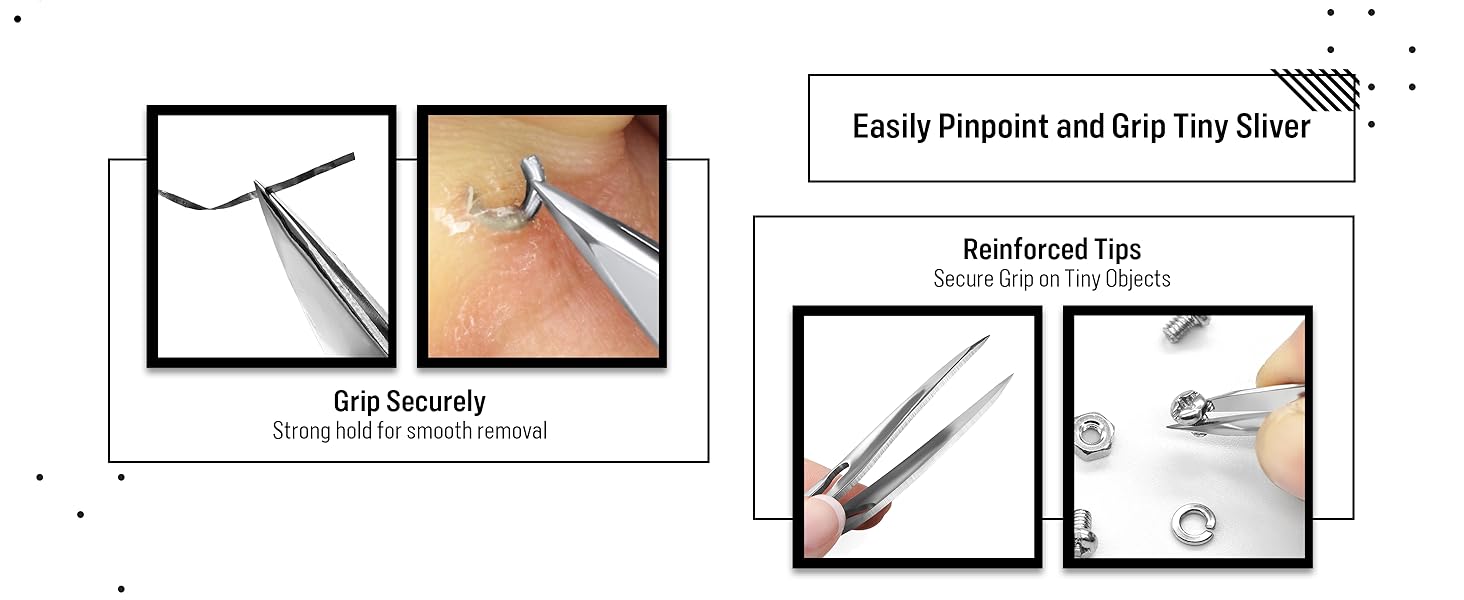 pointed precision ingrown hair tweezers,round tip eyebrow tweezers,splinter tweezers