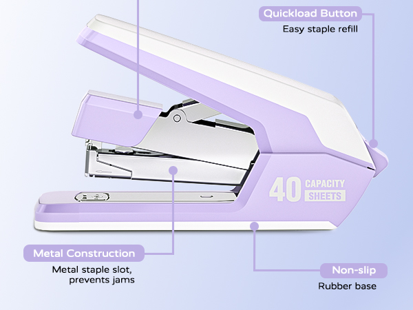 stapler heavy duty purple
