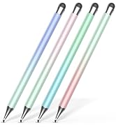 Stylus Pen for Touchscreen (4Pcs), 2 in 1 Stylus Pen for iPad, High Precision and Sensitivity Rub...