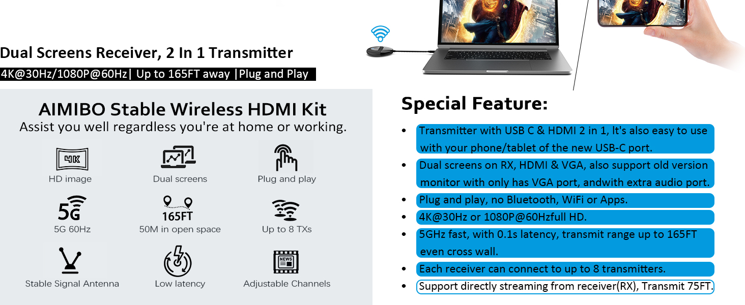 wireless hdmi 4k