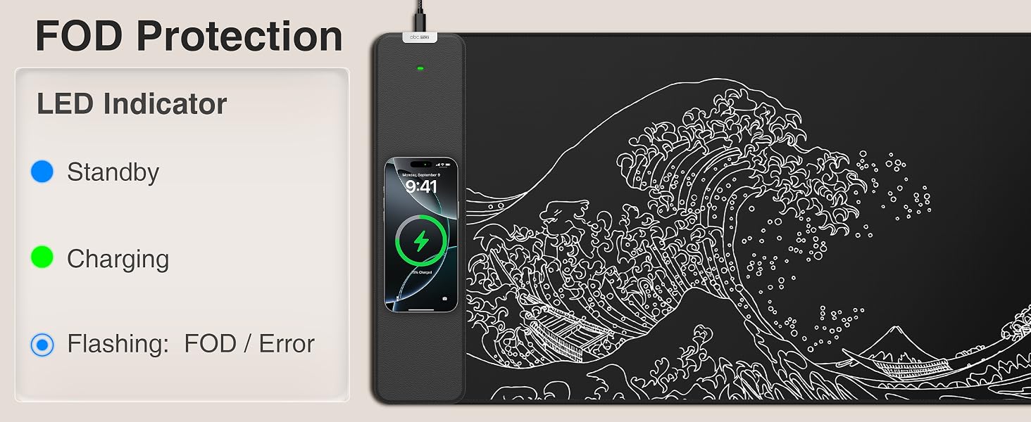 Wireless Charging Mouse Pad