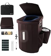 Upgrade XXL Portable Toilet Camping for Adults,17.5" Foldable Camping Toilet Portable, Portative ...