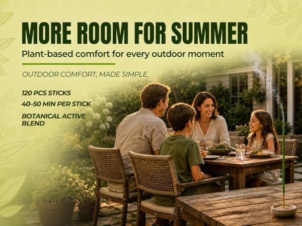 Mosquito Repellent Incense Sticks for Outdoor Patio