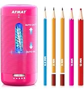 AFMAT Electric Pencil Sharpener, Fully Automatic Pencil Sharpener, Auto in &amp; Out, Rechargeable Ha...