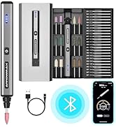 AM ARROWMAX Mini Engraving Pen, Cordless Rotary Tool with 36 Bits, Aluminum Case, Bluetooth, APP,...