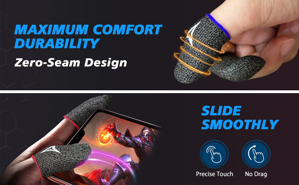 mobile gaming finger sleeves