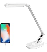 LED Desk Lamp,JKSWT Eye-Caring Table Lamps Natural Light Protects Eyes Dimmable Office Lamp with ...