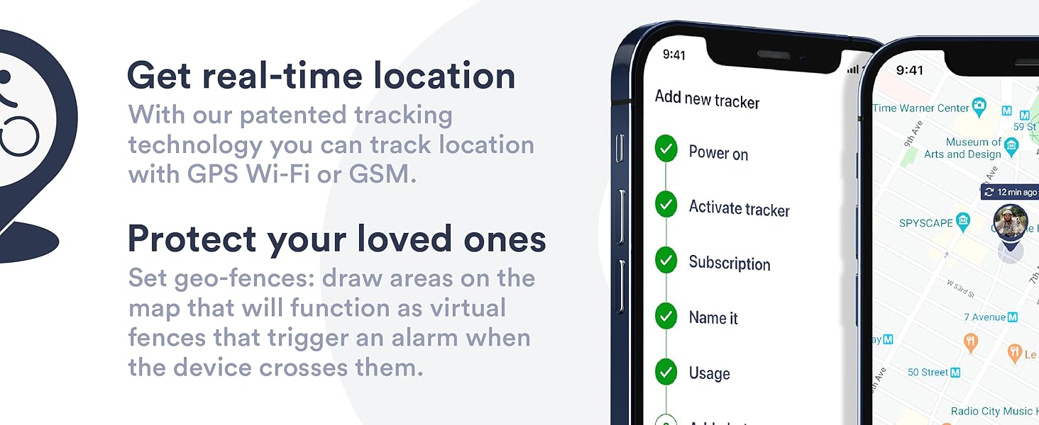 real-time location gps wi-fi gsm technology to track virtual fences with alarm notifications