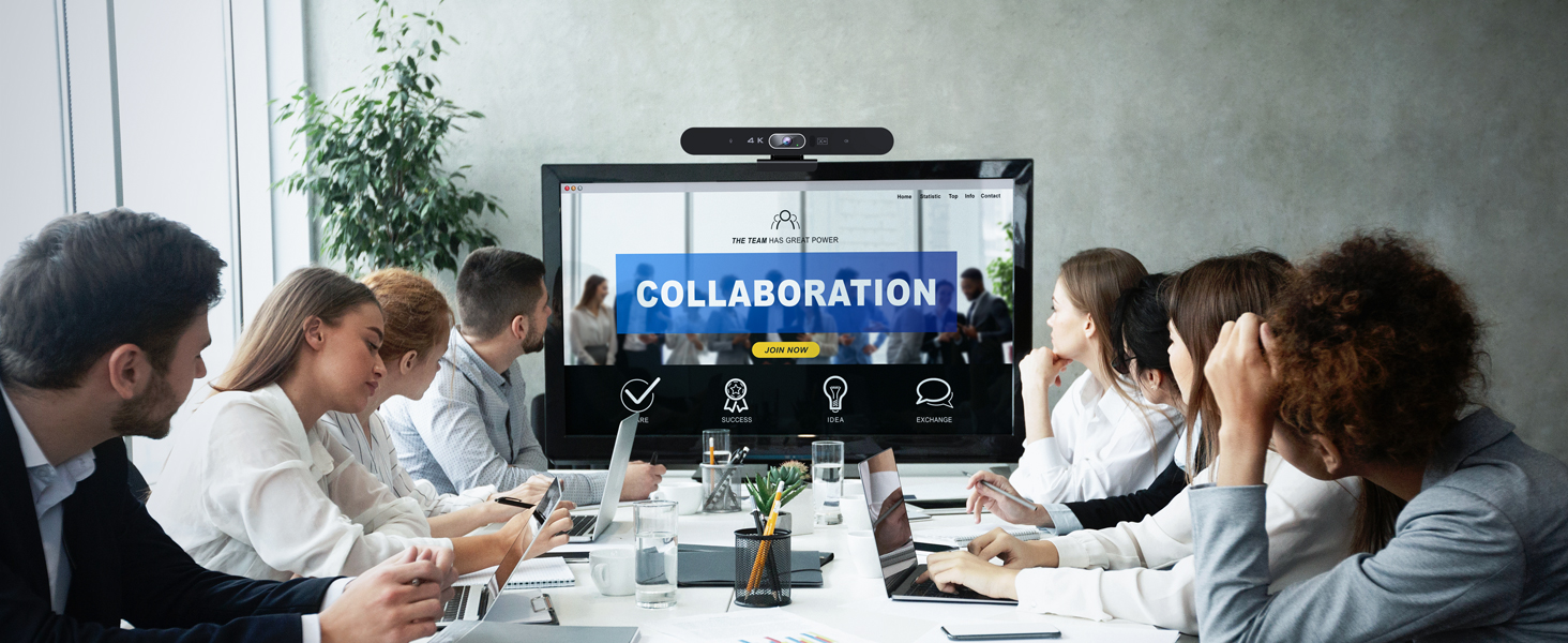 Conference room camera 4k webcam with microphone speaker