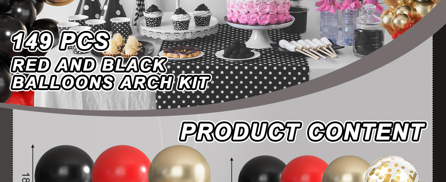 red balloon arch kit