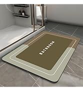 YUGMCOCE Bath Mat, Quick-Drying Non-Slip Thin Bathroom mat Super Absorbent Bath mats Rug-Bath Mat...