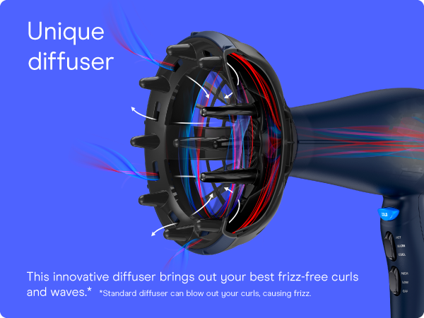 Conair 3 in 1 ionic tourmaline ceramic dryer with comb bristle brush and thermal comb less frizz