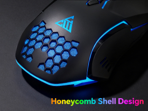 Honeycomb Shell Design RGB Backlit Gaming Mouse