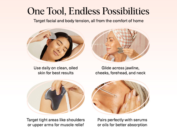 Stainless Steel Gua Sha Lymphatic Drainage Massager for Face Chin Jawline Shaper Double Chin Reducer