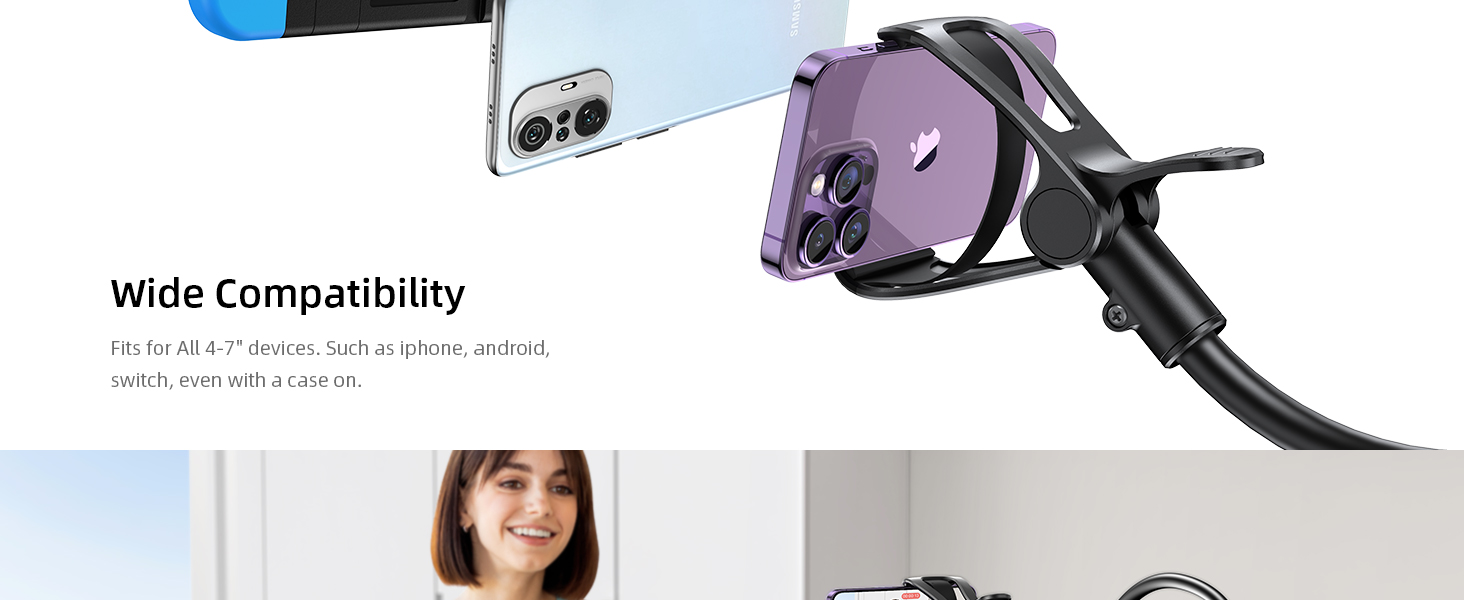 Lamicall Gooseneck Phone iphone Holder Bed mount headbroad