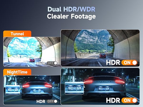 Dual HDR/WDR dash cam