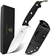 AUBEY Fixed Blade Camping Knife, 10.6" D2 Steel Blade Full Tang Hunting Knife with Kydex Sheath, ...
