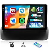 SIXTOP 4G+64G Android Car Stereo for Ford Fiesta 2009-2014 Wireless CarPlay Android Auto, 9 inch ...