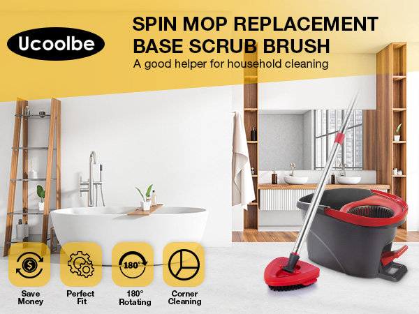 SPIN MOP REPLACEMENT BASE SCRUB BRUSH