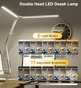SKYLEO Led Desk Lamp for Home Office - 2400LM Ultra Bright Desk Light -Eye Caring Desk Lamp with ...
