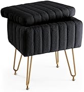 DUMOS Vanity Stool Chair, Ottoman with Storage, Makeup Cute Soft Small Footstool, Modern Style Fa...