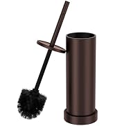 Toilet Brush and Holder Set: 304 Stainless Steel Heavy Duty Toilet Bowl Brush and Holder with Rem...