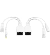 TIENFOKOTA Passive PoE Injector and PoE Splitter, 10/100Mbps, DC 5V-24V Input/Output, 5.5x2.1mm D...
