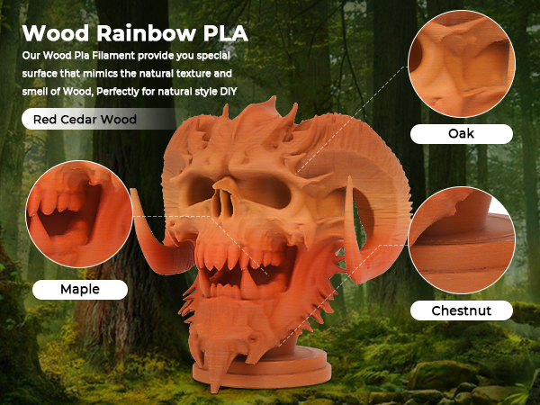 rainbow wood pla