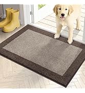PURRUGS Dirt Trapping Door Mat 20" x 32", Non-Slip Washable Entry Mat, Dog Doormat, Front Door Ma...