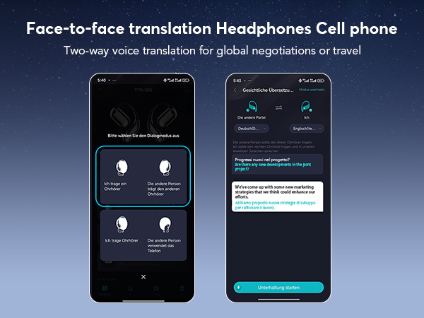 AI Live Translation Earbuds Bluetooth 6.1 Sport Open Ear Headphones