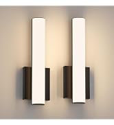 Aoceley 2-Pack Led Wall Sconces,18W 3000K Indoor Hardwired Dimmable Wall Light with Acrylic Lamps...