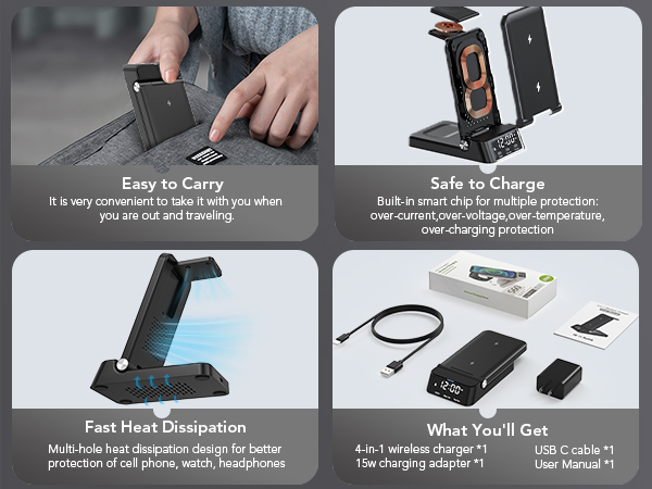 4 in 1 Charging Station compatible for samsung