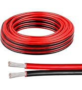 12 Gauge Electrical Wire, 600V 12 AWG 2 Conductors Tinned Copper Parallel Wire 10ft, Insulated St...