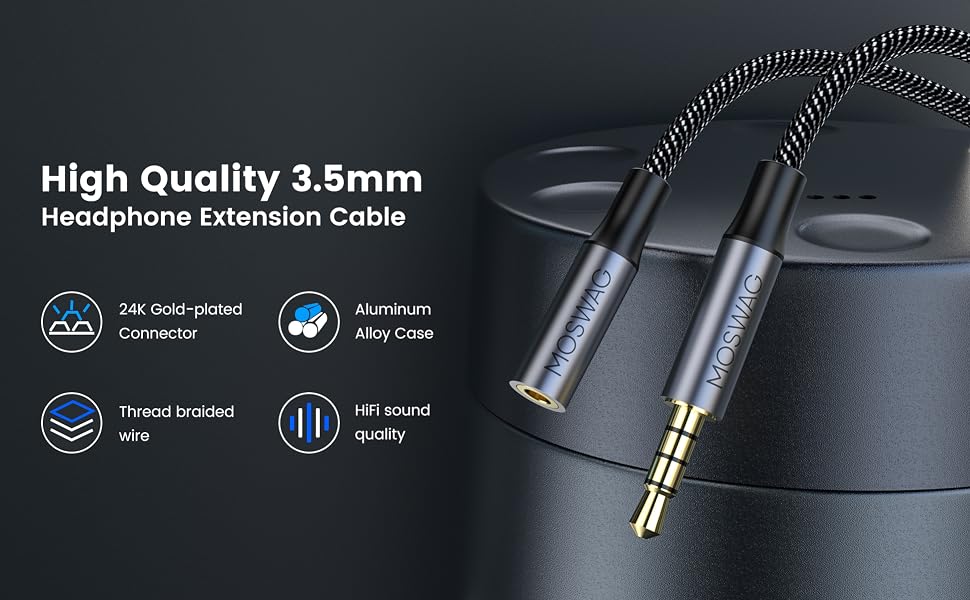 4 pole 3.5mm extension
