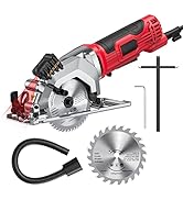 Mini Circular Saw, 4-1/2 Inch Electric Circular Saws, 580W Compact Circular Saw with Laser Guide,...