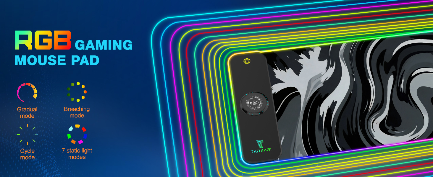 TARKARI Magnetic Wireless Charging RGB Mouse Pad
