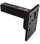 Buyers Products PM87 3-Position Pintle Hook Mount, Black, 9 in. Shank