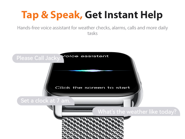 smart watch; smart watch with AI voice assistant