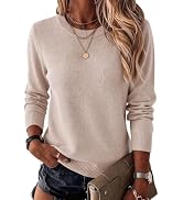 Zeagoo Womens Wool Blend Sweater Crewneck Long Sleeve Tops Fashion Clothing | Zeagoo Womens Wool ...