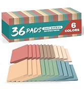 Sticky Notes, 3x3 Inch, 36 Pads, Aesthetic Self-Stick Note for Office, School and Home, Ideal for...