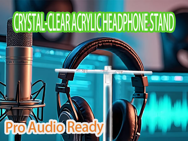 Headphone Stand,Universal Clear Acrylic Holder PC Gaming Headset Display&amp;Wireless Headphones