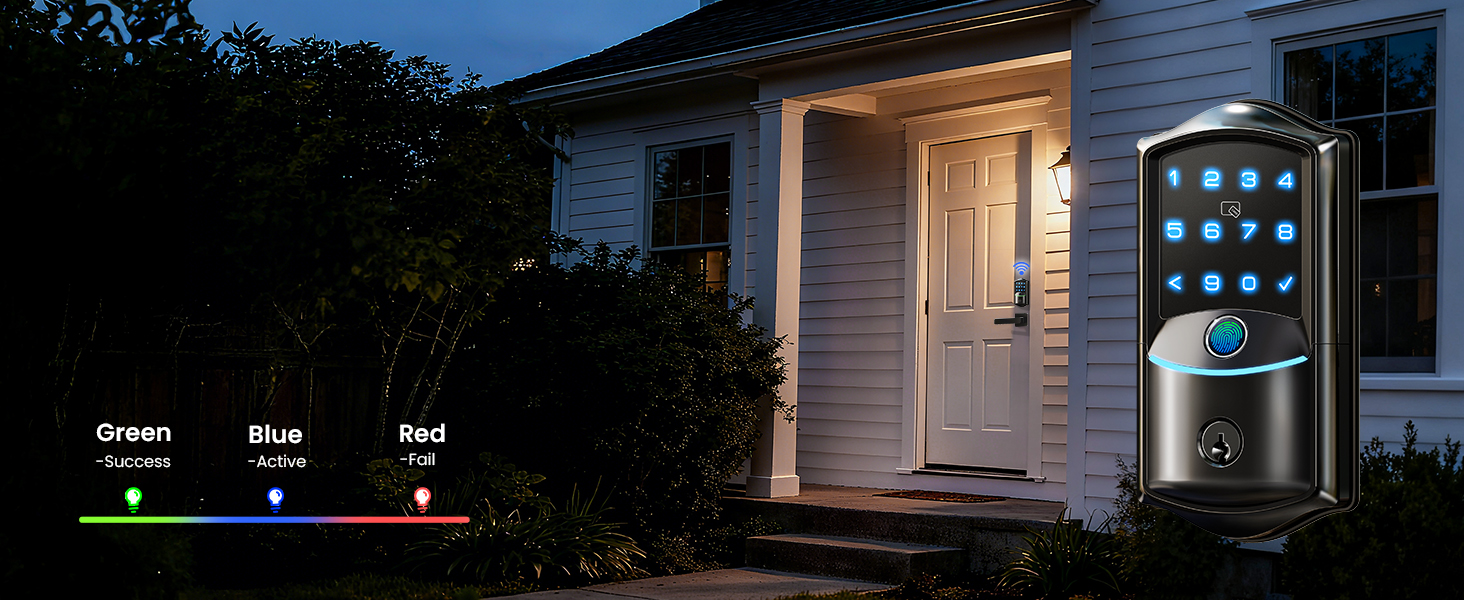 door handle with lock Backlit keyboard