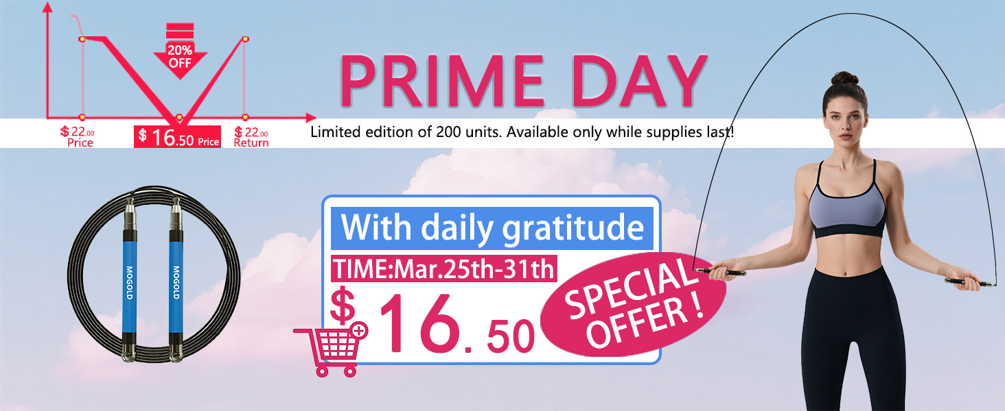 Prime day speed jump rope