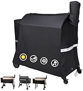 Utheer Grill Cover for Traeger 34 Series, 600D Waterproof Pellet Smoker Cover with Drawstring, Fi...