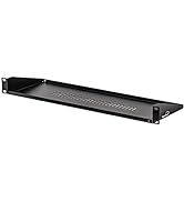 NavePoint Cantilever Server Shelf Vented Shelves Rack Mount 19 Inch 1U Black 6 Inches (150mm) deep