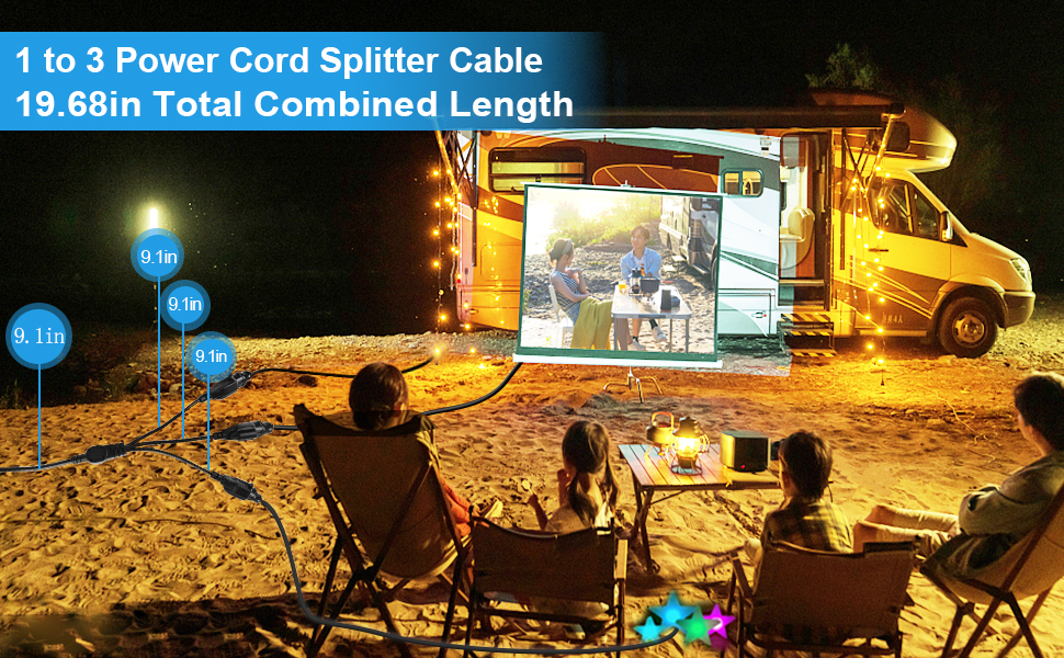 3 way extension cord splitter