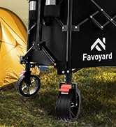Favoyard Collapsible Wagon Carts Foldable 220L &amp; 360LBS Folding Wagons w/All-Terrain Wheels &amp; Bra...