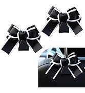 Downhill 2 PCS Car Purse Hooks, Cute Bow Car Seat Headrest Hook, Universal Wallet Bag Interior Ho...