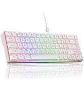 CORBOBO 60% Gaming Keyboard,Small Keyboard USB-C Wired,Compact Mini Teclado Gamer,68 Keys RGB Bac...